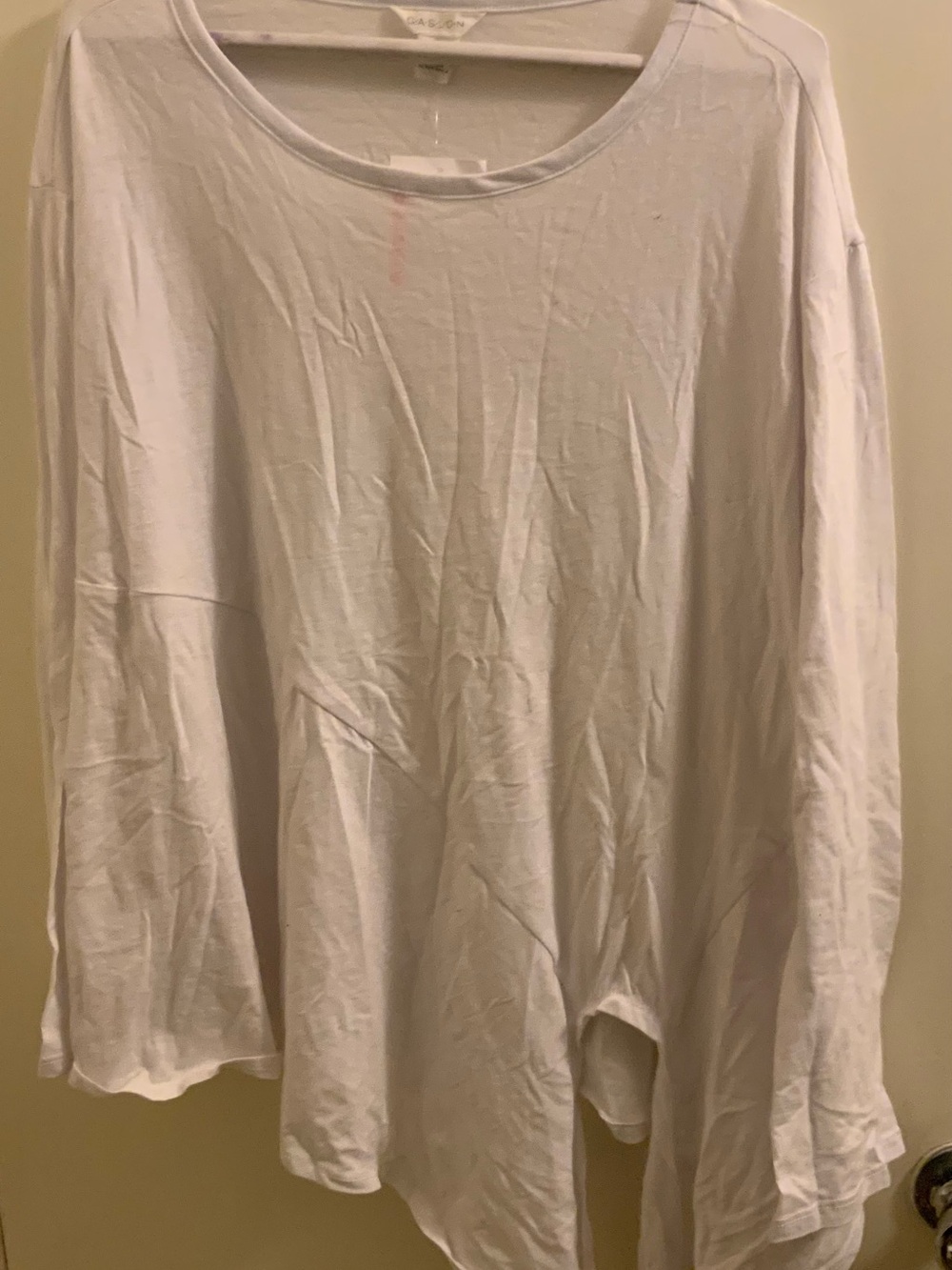 Caslon White Long Sleeve Scoop Neck Top